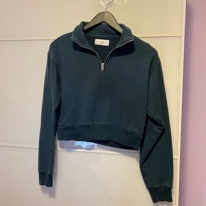 TNA Half Zip Cropped Sweatshirt